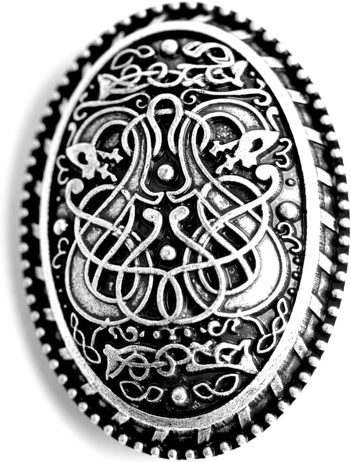 LANGHONG Norse Viking Brooch For Men Turtle Brooch Talisman Jewelry, Gift For Men - Image 1